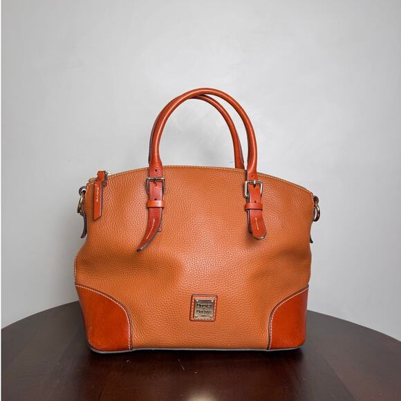 Dooney & Bourke Domed Pebble Leather Satchel - Picture 2 of 11